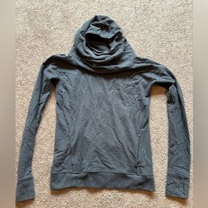 Lululemon charcoal gray cowl neck hoodie. Size 4.